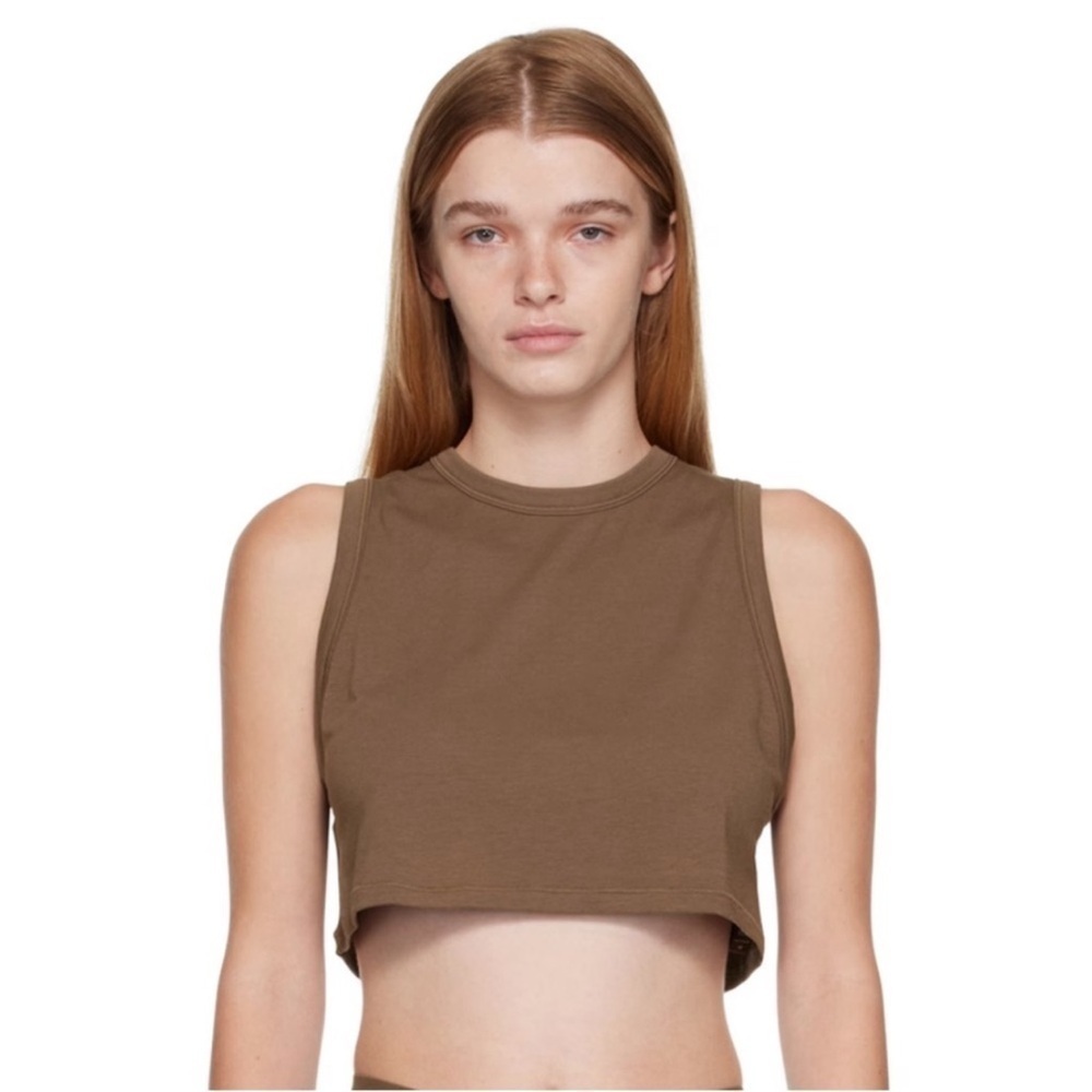 Skims C3 NWT Size Medium Brown Oxide Boyfriend Sleep Tank Top Crop size 3X